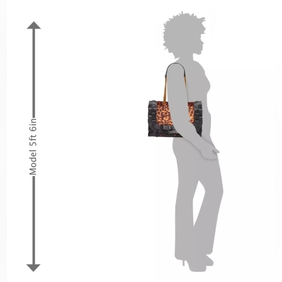 Betsey Johnson Leopard Ruffle Shoulder Bag - Picture 5 of 10